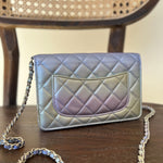 CHANEL Handbag 21K Gradient Metallic Rainbow Calfskin Quilted Wallet on Chain (WOC) - Redeluxe