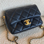 CHANEL Handbag 21K My Perfect Bag Iridescent Black Caviar Quilted AGHW - Redeluxe
