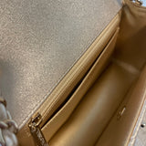 CHANEL Handbag 21P GOLD METALLIC CAVIAR QUILTED MINI RECTANGULAR SINGLE FLAP LIGHT GOLD HARDWARE - Redeluxe