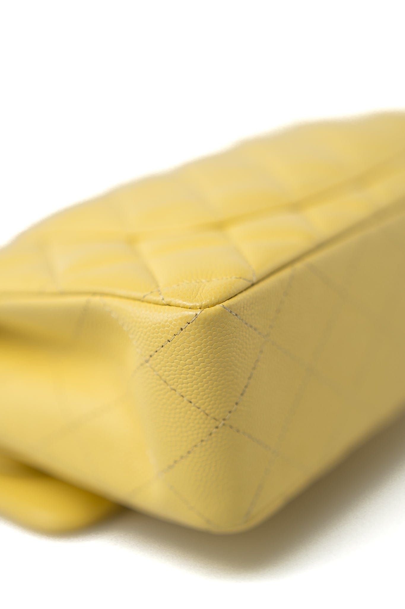 21P Yellow Caviar Quilted Classic Flap Small Light Gold Hardware 21P Yellow Caviar Quilted Classic Flap Small Light Gold Hardware