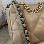 CHANEL Handbag 21S Beige Lambskin Quilted 19 Flap Small Mixed Hardware - Redeluxe