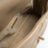 CHANEL Handbag 21S Large Beige/Gold Lambskin Quilted 19 Flap Mixed Hardware - Redeluxe