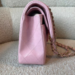CHANEL Handbag 21S Light Pink Lambskin Quilted Classic Flap Small - Redeluxe