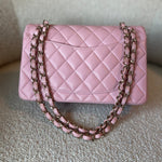 CHANEL Handbag 21S Light Pink Lambskin Quilted Classic Flap Small - Redeluxe
