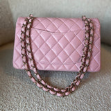 CHANEL Handbag 21S Light Pink Lambskin Quilted Classic Flap Small - Redeluxe