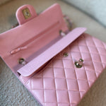 CHANEL Handbag 21S Light Pink Lambskin Quilted Classic Flap Small - Redeluxe