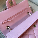 CHANEL Handbag 21S Light Pink Lambskin Quilted Classic Flap Small - Redeluxe