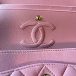 CHANEL Handbag 21S Light Pink Lambskin Quilted Classic Flap Small - Redeluxe