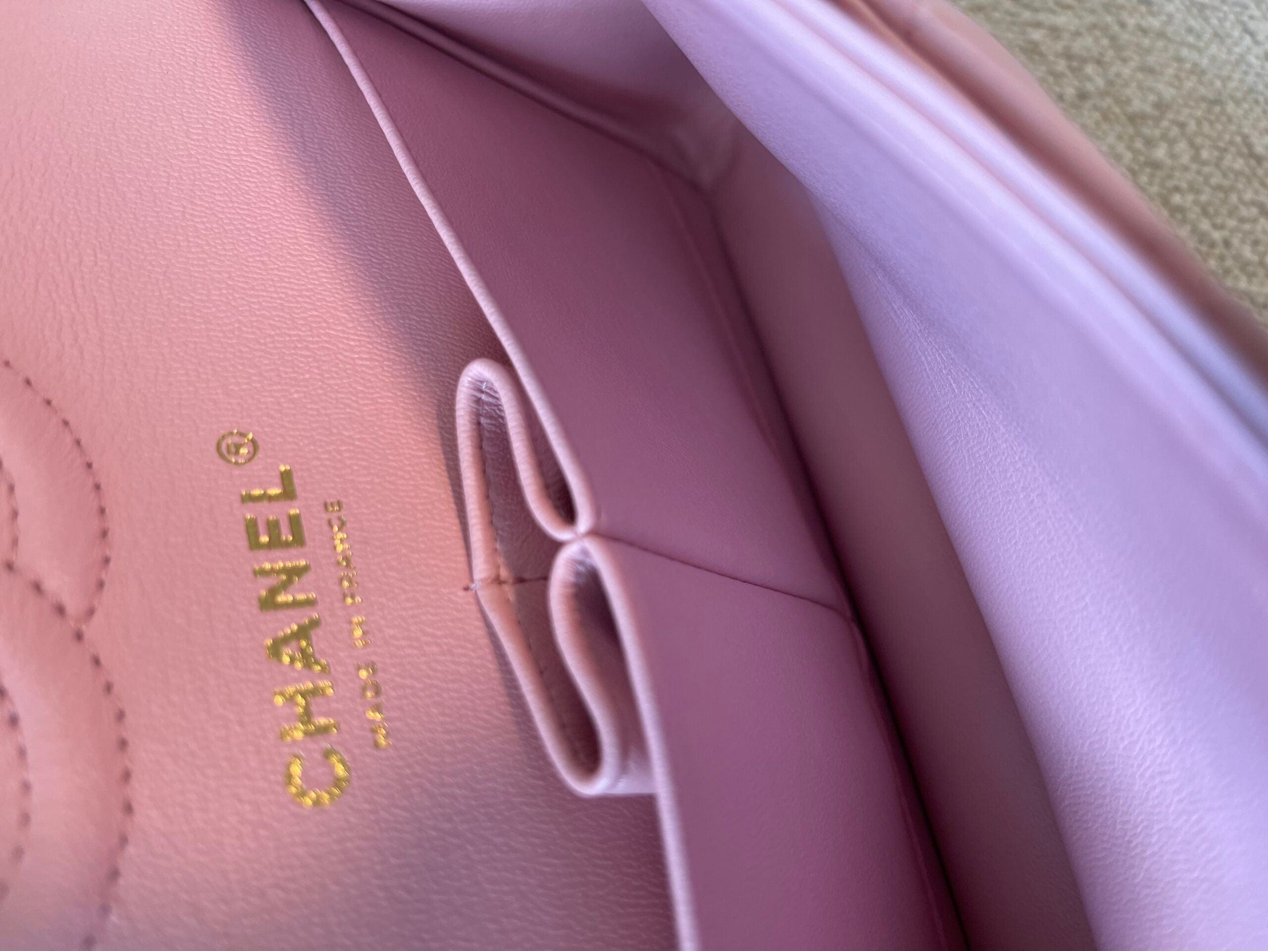 CHANEL Handbag 21S Light Pink Lambskin Quilted Classic Flap Small - Redeluxe