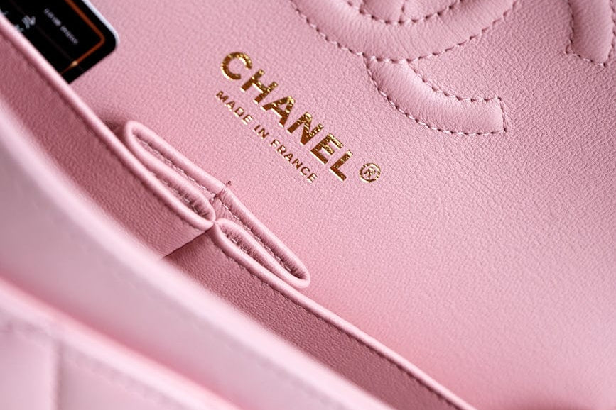 CHANEL Handbag 21S Light Pink Lambskin Quilted Classic Flap Small - Redeluxe