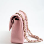 CHANEL Handbag 21S Light Pink Lambskin Quilted Classic Flap Small - Redeluxe