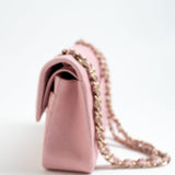 CHANEL Handbag 21S Light Pink Lambskin Quilted Classic Flap Small - Redeluxe