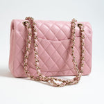 CHANEL Handbag 21S Light Pink Lambskin Quilted Classic Flap Small - Redeluxe