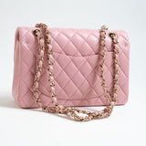 CHANEL Handbag 21S Light Pink Lambskin Quilted Classic Flap Small - Redeluxe