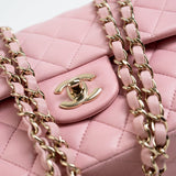 CHANEL Handbag 21S Light Pink Lambskin Quilted Classic Flap Small - Redeluxe