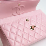 CHANEL Handbag 21S Light Pink Lambskin Quilted Classic Flap Small - Redeluxe