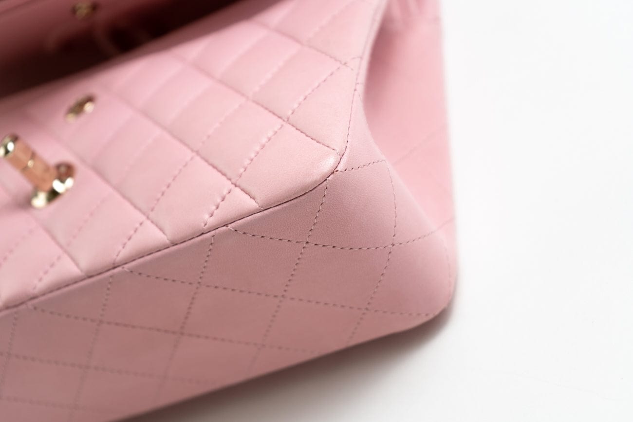 CHANEL Handbag 21S Light Pink Lambskin Quilted Classic Flap Small - Redeluxe