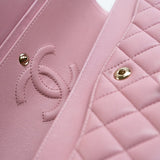 CHANEL Handbag 21S Light Pink Lambskin Quilted Classic Flap Small - Redeluxe