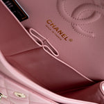 CHANEL Handbag 21S Light Pink Lambskin Quilted Classic Flap Small - Redeluxe