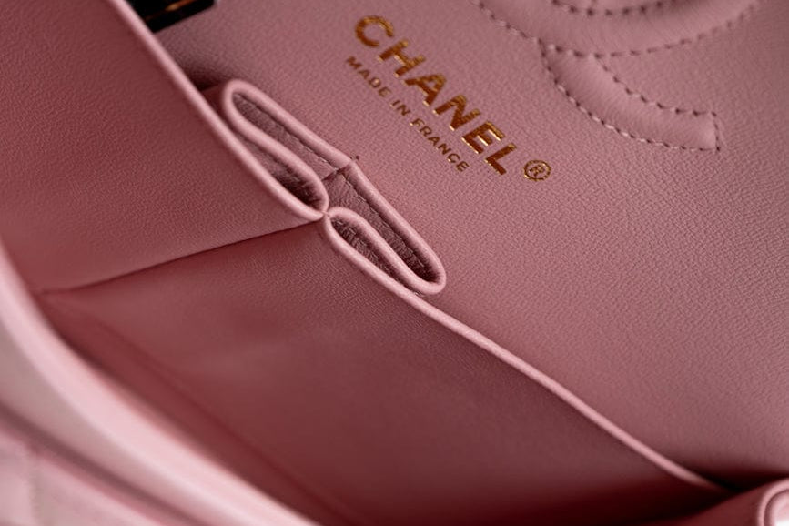 CHANEL Handbag 21S Light Pink Lambskin Quilted Classic Flap Small - Redeluxe