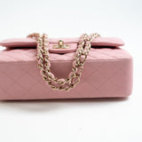 CHANEL Handbag 21S Light Pink Lambskin Quilted Classic Flap Small - Redeluxe