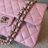 CHANEL Handbag 21S Light Pink Lambskin Quilted Classic Flap Small - Redeluxe
