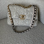 CHANEL Handbag 21S Oreo Tweed 19 Flap Small Mixed Hardware - Redeluxe