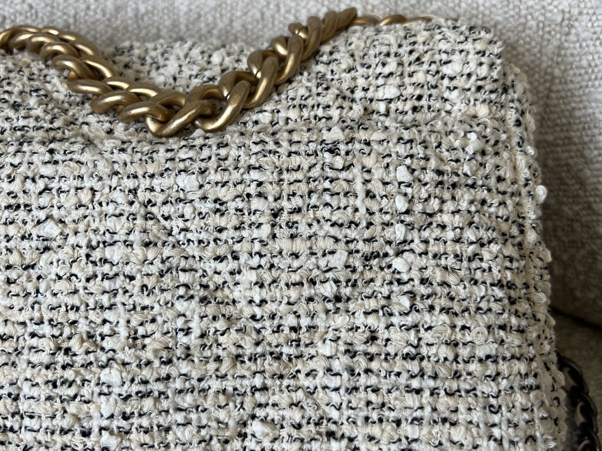 CHANEL Handbag 21S Oreo Tweed 19 Flap Small Mixed Hardware - Redeluxe