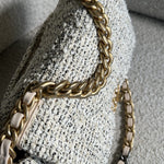 CHANEL Handbag 21S Oreo Tweed 19 Flap Small Mixed Hardware - Redeluxe