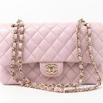 CHANEL Handbag 21S Pink Clair Caviar Classic Flap Quilted Medium LGHW - Redeluxe