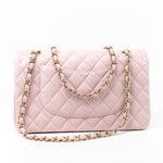 CHANEL Handbag 21S Pink Clair Caviar Classic Flap Quilted Medium LGHW - Redeluxe