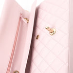 CHANEL Handbag 21S Pink Clair Caviar Classic Flap Quilted Medium LGHW - Redeluxe