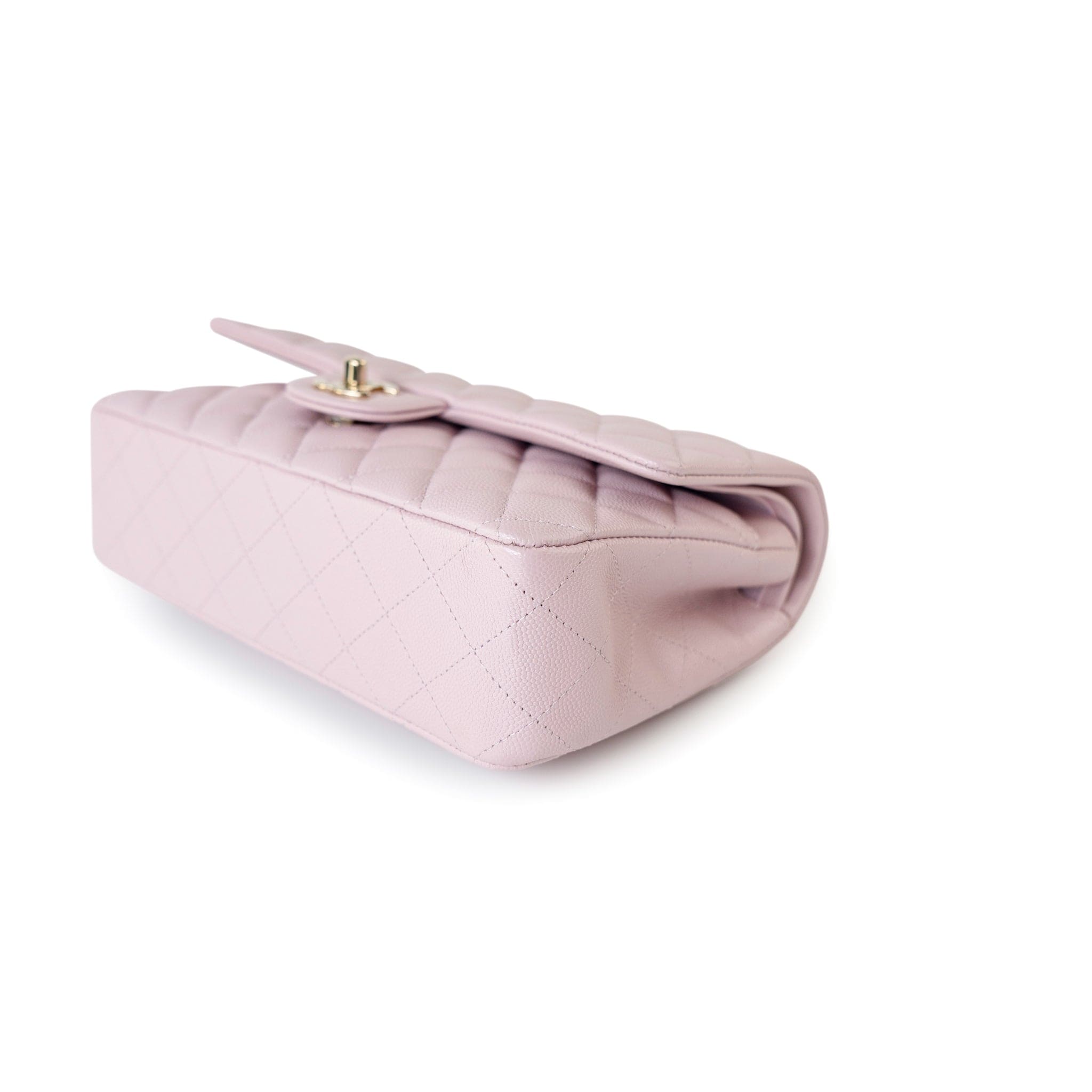 CHANEL Handbag 21S Pink Clair Caviar Classic Flap Quilted Medium LGHW - Redeluxe