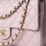 CHANEL Handbag 21S Pink Clair Caviar Classic Flap Quilted Medium LGHW - Redeluxe