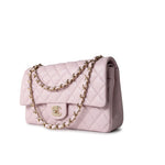 CHANEL Handbag 21S Pink Clair Caviar Classic Flap Quilted Medium LGHW - Redeluxe