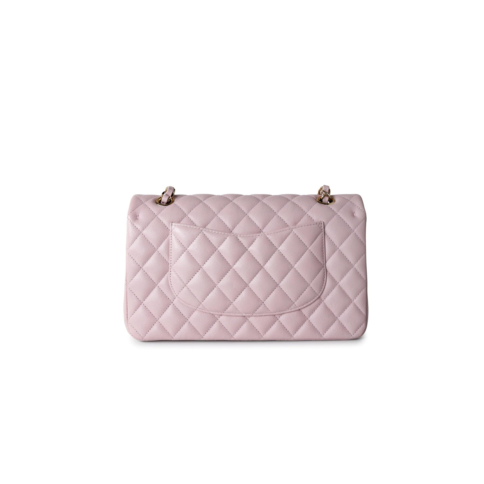 CHANEL Handbag 21S Pink Clair Caviar Classic Flap Quilted Medium LGHW - Redeluxe