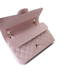 CHANEL Handbag 21S Pink Clair Caviar Classic Flap Quilted Medium LGHW - Redeluxe