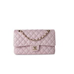 CHANEL Handbag 21S Pink Clair Caviar Classic Flap Quilted Medium LGHW - Redeluxe