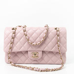 CHANEL Handbag 21S Pink Clair Caviar Classic Flap Quilted Medium LGHW - Redeluxe