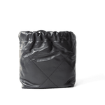 CHANEL Handbag 22 / Grey 23B Dark Grey Calfskin Quilted Mini 22 Bag Antique Gold Hardware - Redeluxe