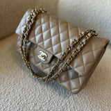 CHANEL Handbag 22A Dark Beige Caviar Quilted Classic Flap Medium LGHW - Redeluxe