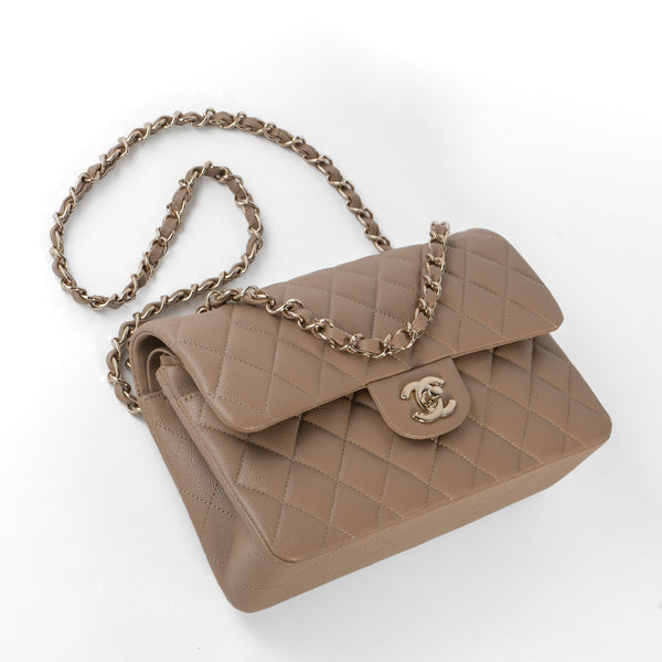 Chanel Beige Caviar Chanel Caviar Bag Small 22A Dark Beige Caviar