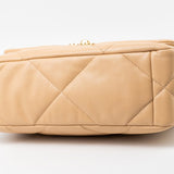 CHANEL Handbag 22C Beige Lambskin Quilted 19 Flap Small Mixed Hardware - Redeluxe
