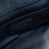 CHANEL Handbag 22C Blue Denim Pearl Crush Mini Rectangular Flap AGHW - Redeluxe