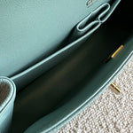 CHANEL Handbag 22C Dark Green Caviar Classic Flap Quilted Medium LGHW - Redeluxe