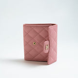 CHANEL Handbag 22C Pink Caviar Quilted Flap Wallet Light Gold Hardware - Redeluxe