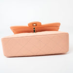 CHANEL Handbag 22C Rose Clair Pink/ Beige Lambskin Quilted Small Double Flap Light Gold Hardware - Redeluxe