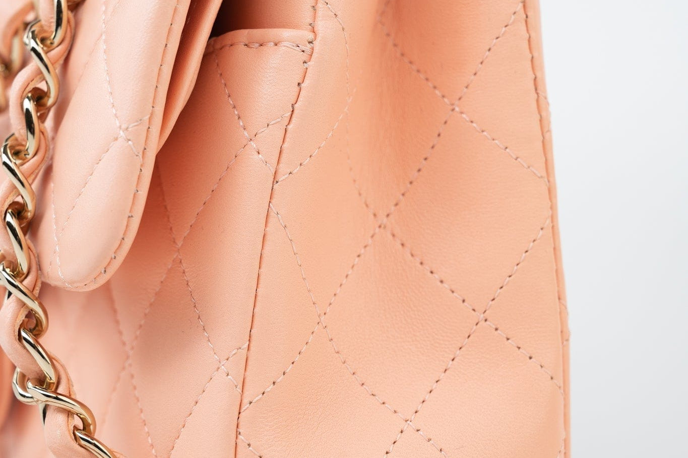 CHANEL Handbag 22C Rose Clair Pink/ Beige Lambskin Quilted Small Double Flap Light Gold Hardware - Redeluxe