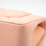 CHANEL Handbag 22C Rose Clair Pink/ Beige Lambskin Quilted Small Double Flap Light Gold Hardware - Redeluxe