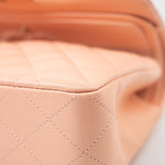 CHANEL Handbag 22C Rose Clair Pink/ Beige Lambskin Quilted Small Double Flap Light Gold Hardware - Redeluxe
